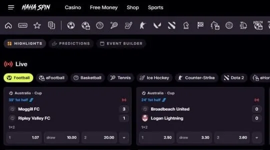 HahaSpin homepage