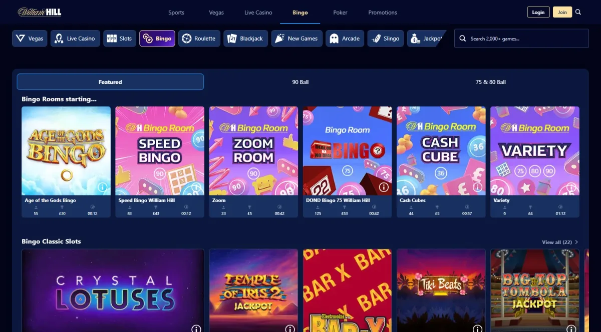 William Hill homepage